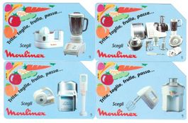 4 Telefonkarten Italien PF-384 - 387 Moulinex