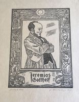 Ernst Würstenberger, Orig. Holzschnitt, Jeremias Gotthelf