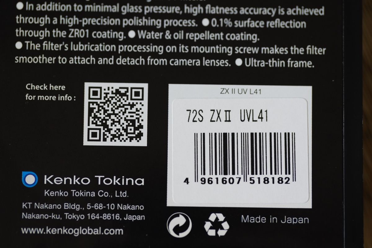 Kenko Filter: Kenko ZXII UV Filter 72mm – Neu und originalverpackt aus Rüti ZH von ors_9ggw 2