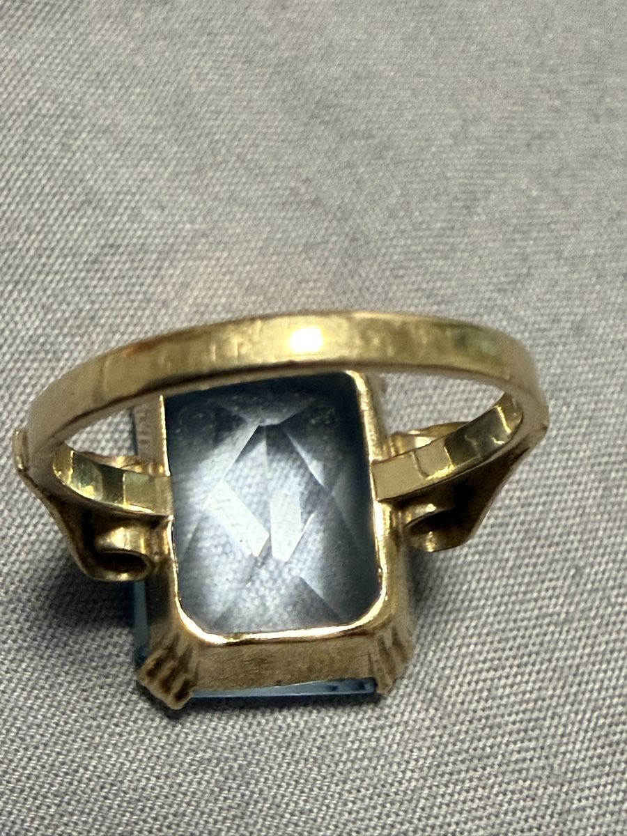 Ringe: Antiker Gold Ring mit Aquamarin – Gebraucht aus Oberhof von RealStone 2