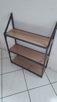 miniregal Metall Holz Optik 