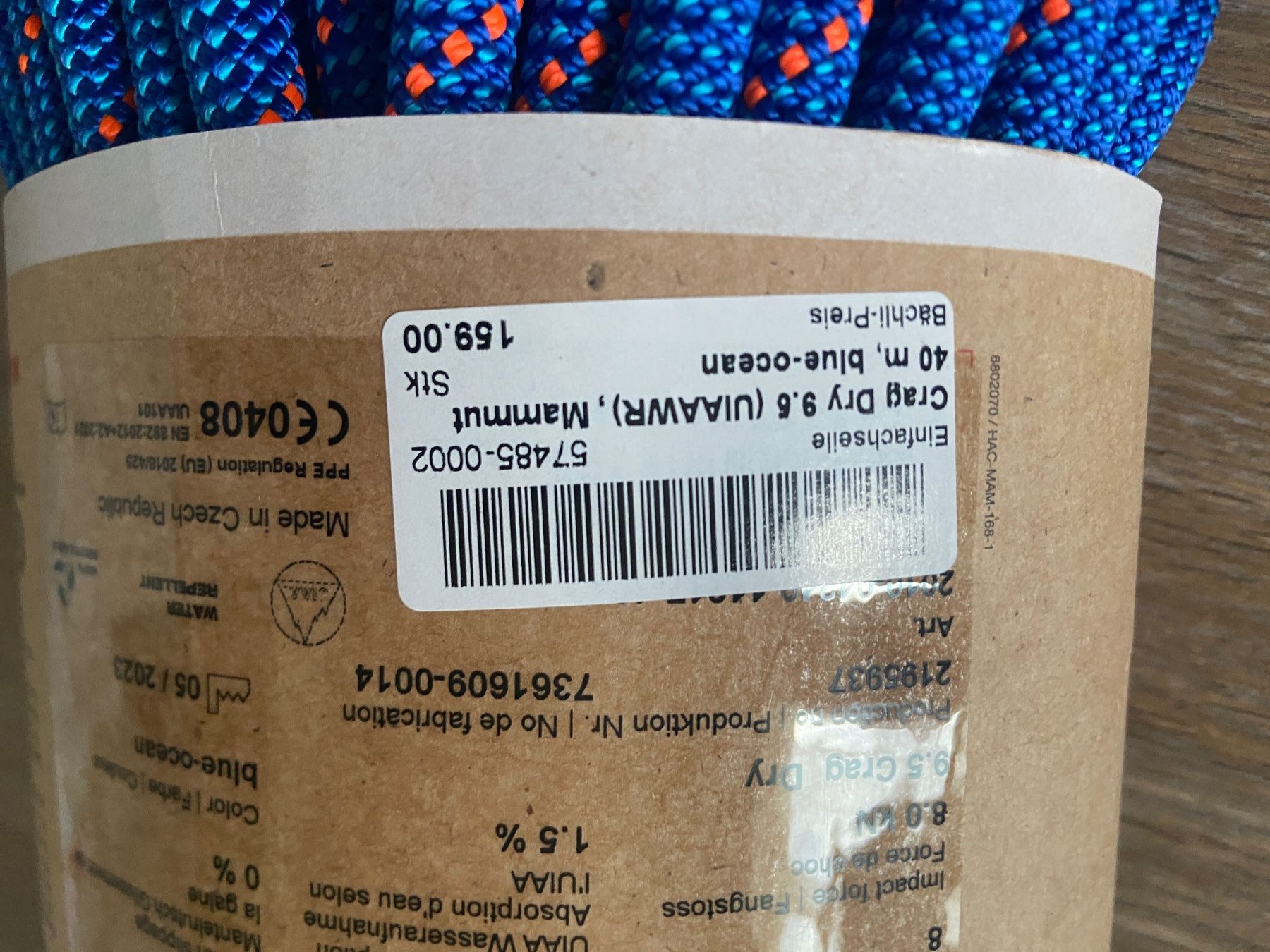Mammut Attrezzatura da arrampicata: Corde escalade Mammut extra dry/ 40 m – Nuovo e nell'imballaggio originale da Lausanne venduto da jom_9llz 2