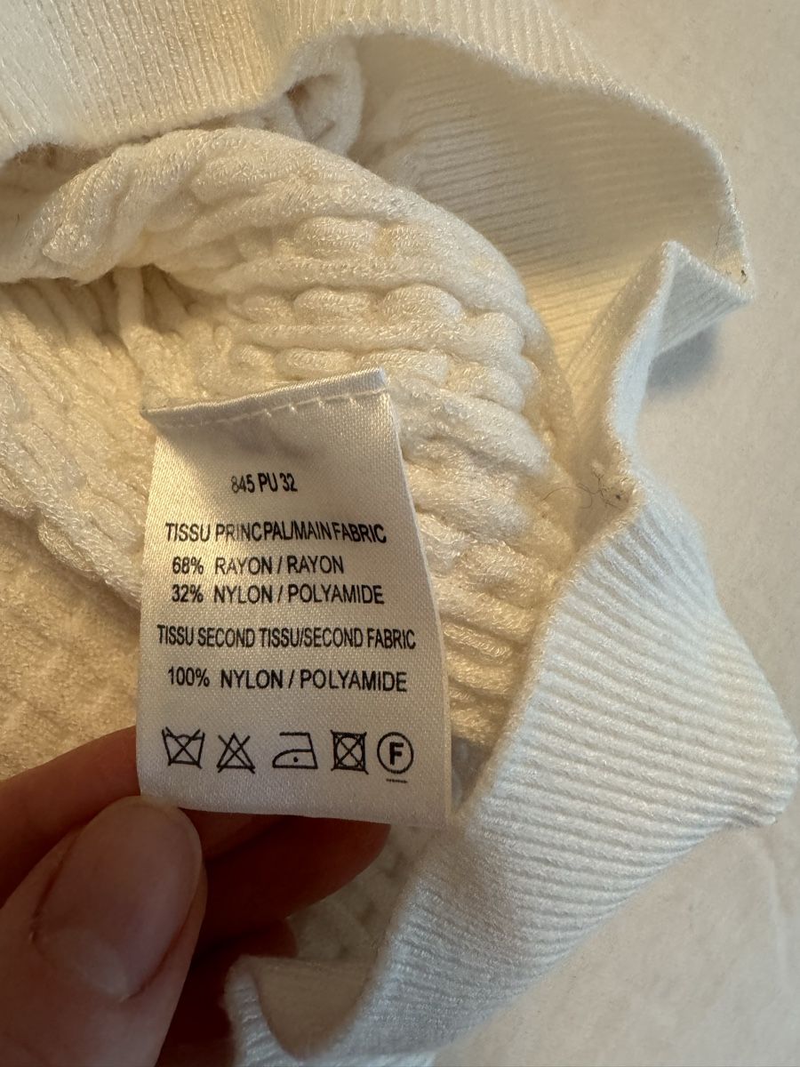 Top: White Carven Short Sleeve Knitted Top Size S – Usato da Vesenaz venduto da nat_mq8l 5