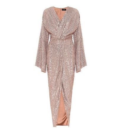 RASARIO Pailetten-Abendkleid FR36/S Roségold wie neu NP1600