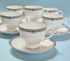 ​6 tasses & soucoupes Wedgwood "Amherst" – Excellent état