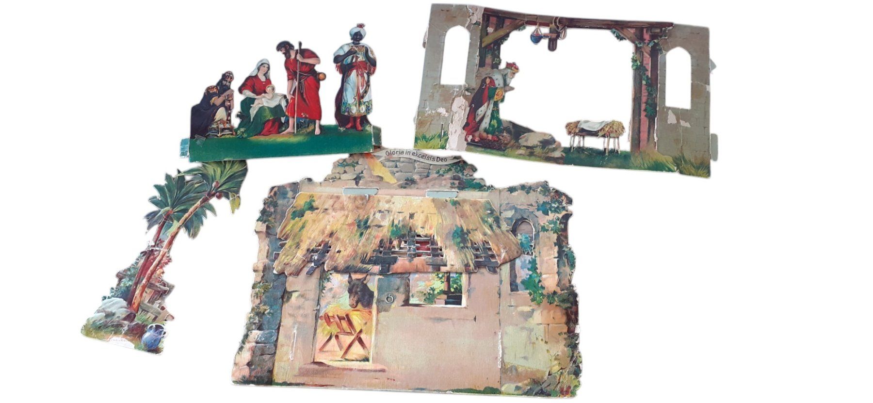 Tutte le decorazioni: Krippe Faltkrippe 3D um 1900 – Usato da Mörschwil venduto da antiksalon 8