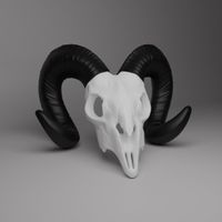 Widderschädel – Gothic Deko Skulptur