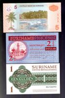 Suriname noten 3 stück UNZ