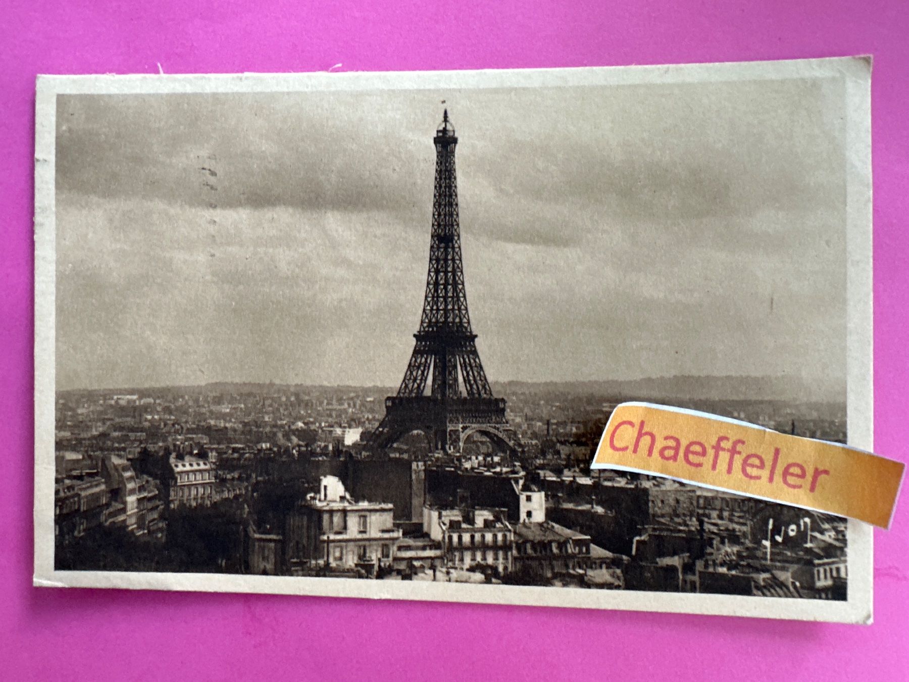 Cartes postales: 1937 Paris… La Tour Eiffel – D'occasion à Zürich par Chaeffeler