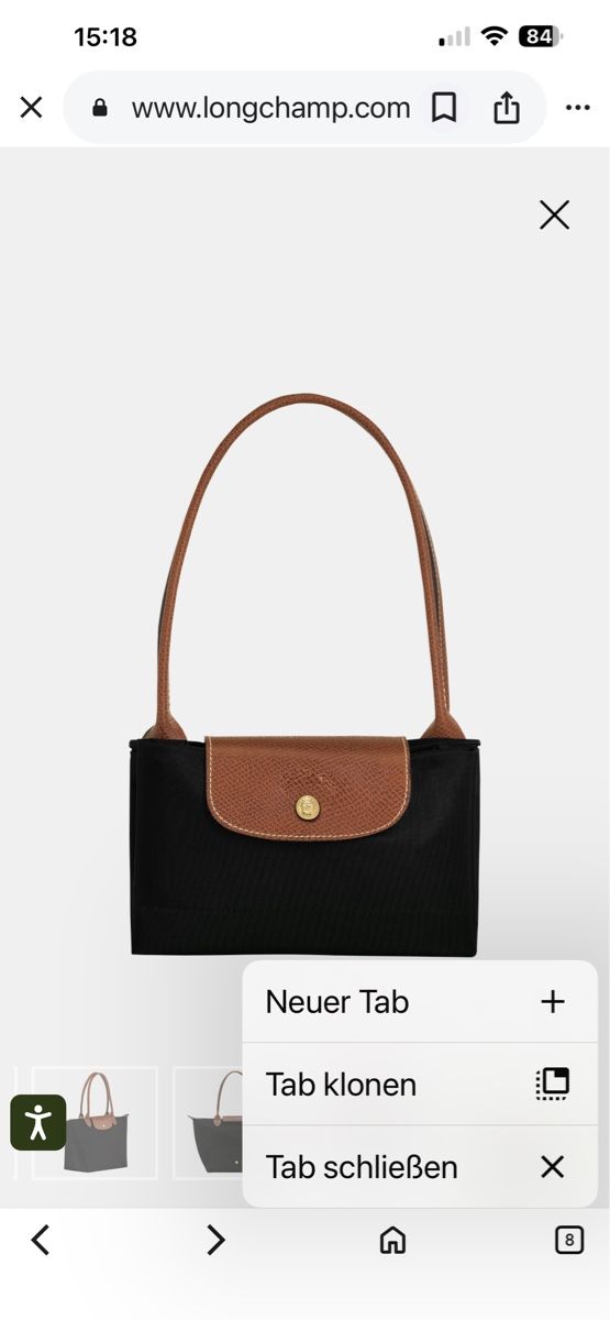 Longchamp Borse da donna: Longchamp Le Pliage Handtasche Ledergriffe Neu – Nuovo e nell'imballaggio originale da Winkel venduto da Wilderness 2