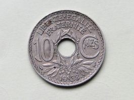 10 Centimes France Lindauer .1938.