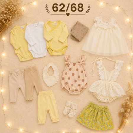 Babykleider Set 62/68 gelb neuwertig