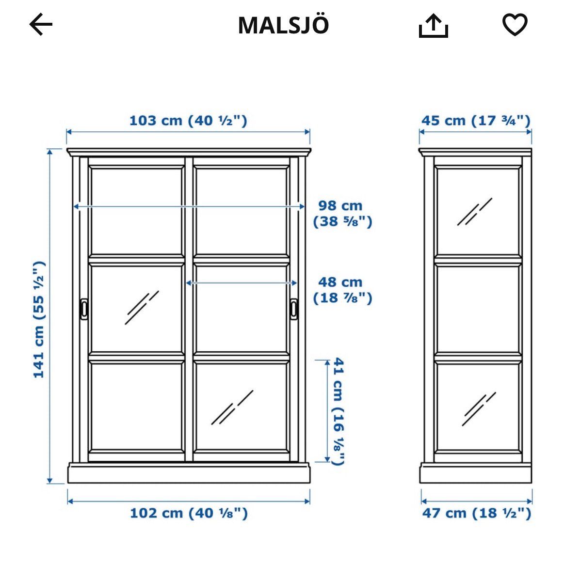 Vitrinen: Vitrine Malsjö von Ikea – Gebraucht aus Zug von Tugiumerin 3