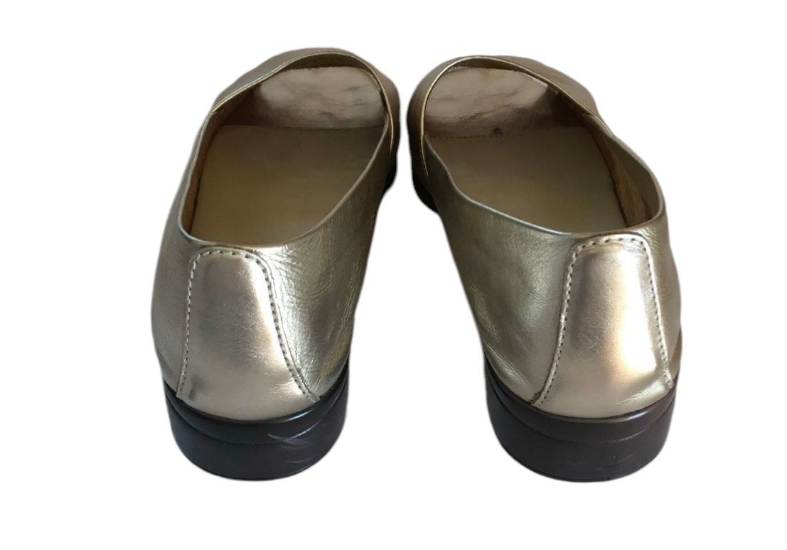 Damenschuhe: Mocassin ouvert argenté – Gebraucht aus Dotzigen von SecondHandGems 1