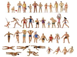 40 FIGUREN FÜR MODELLBAU - BADEGÄSTE FIGUREN - EISENBAHN H0