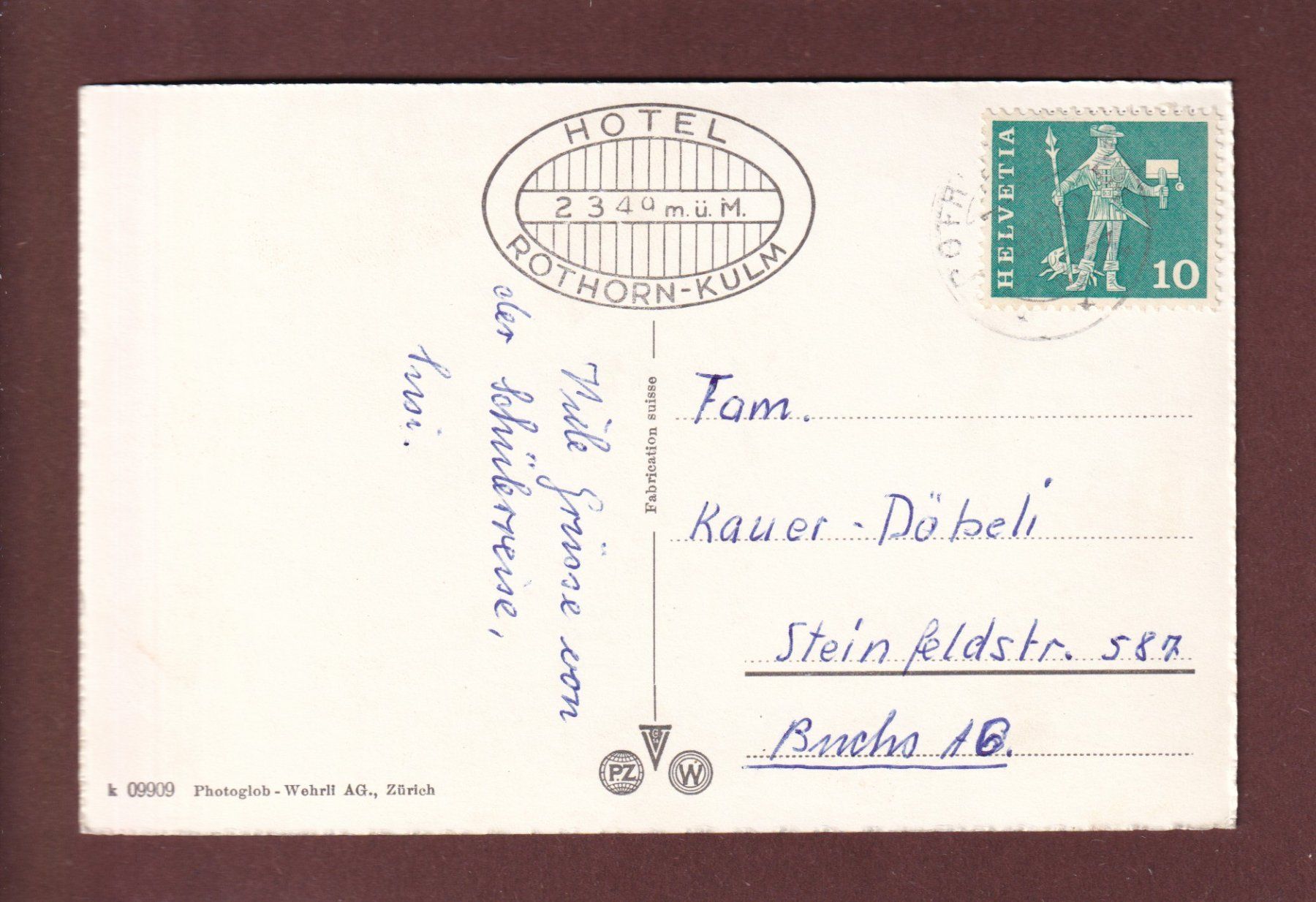 Cartoline postali: BRIENZER-ROTHORN - 5 Bilder - Bahn – Usato da Pully venduto da nicecards 1