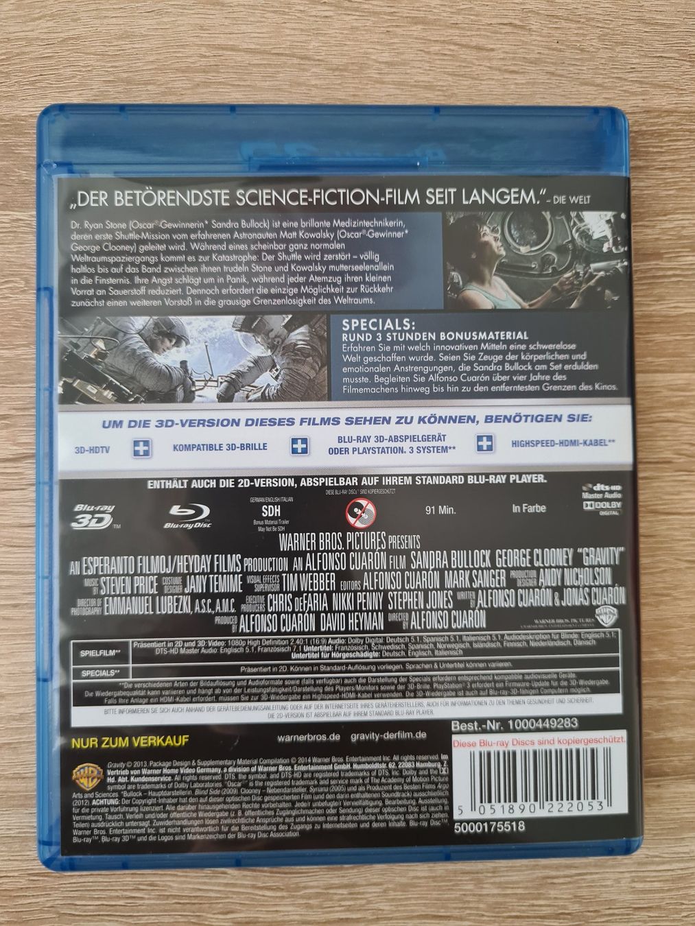 Tutti i DVDs: Gravity 3D (Bluray 3D + Bluray) - Bluray – Usato da Carouge GE venduto da Franllo 1