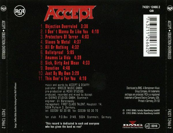 CDs: Accept – Objection Overruled – Gebraucht aus Gingins von Demonseed 1