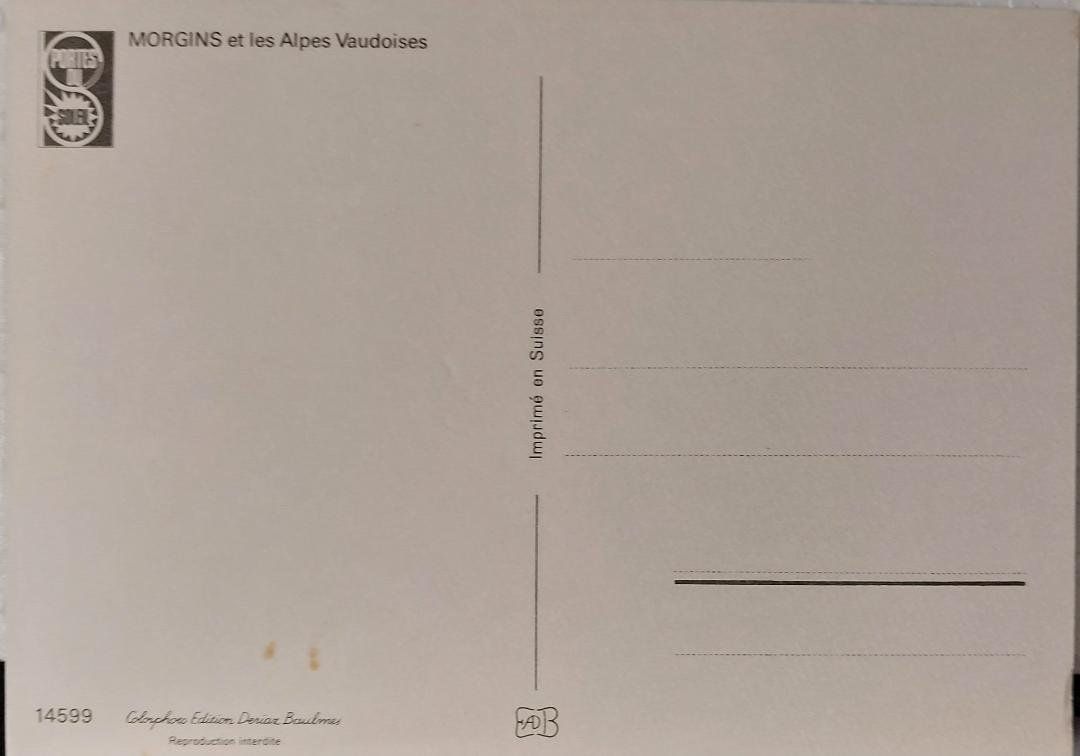 Cartoline postali: MORGINS et les Alpes Vaudoises – Usato da Delémont venduto da Domdom1 1