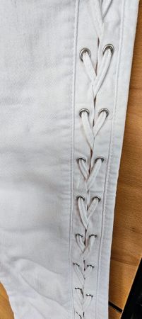 pantalon blanc  Myarys® avec lacets, M