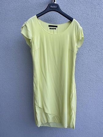 SET Seidenkleid 100% Silk Pastellgelb Gr. S / 36