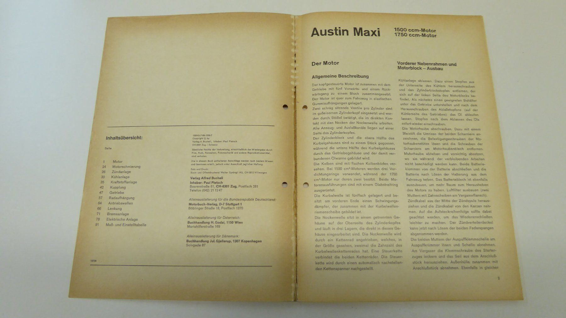 Libri: AUSTIN MAXI  BUCHELI REPARATURANLEITUNG – Usato da Blauen venduto da Sanhein 2