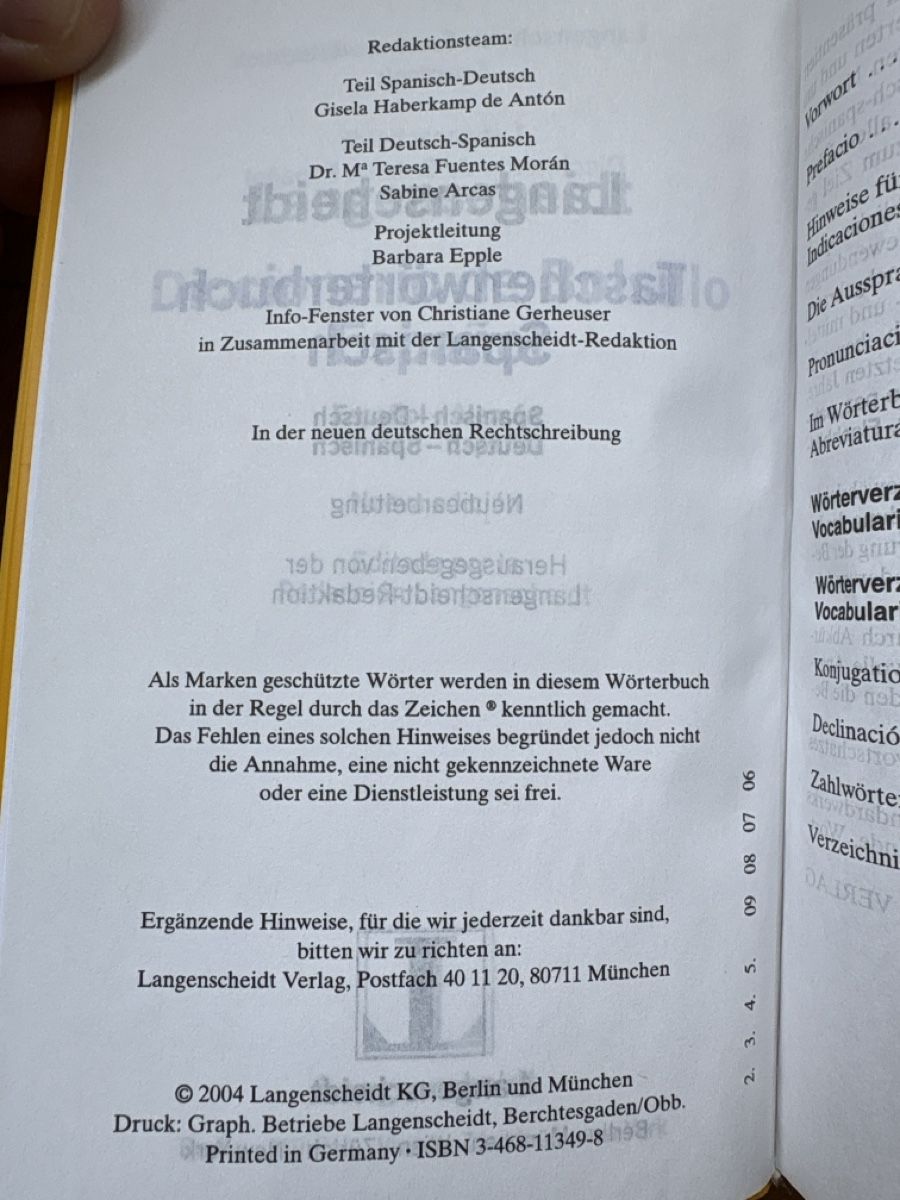 Libri: Langenscheidt Taschenwörterbuch Spanisch - Deutsch – Usato da Riehen venduto da aschob 1