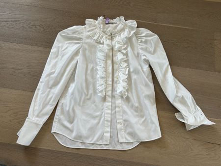 Bluse weiss Gr. 40 Stella McCartney mit Rüschen