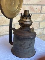 Antike Petroleumlampe "Kosmos Brenner" Wandlampe Metall