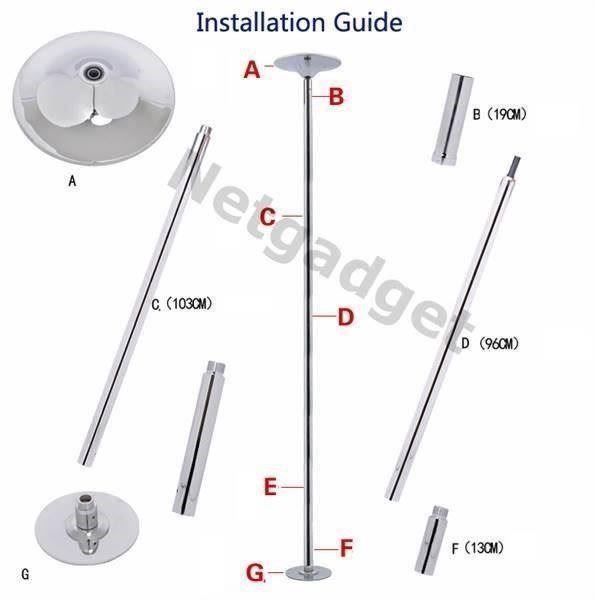 Hometrainer: Komplett-Kit Pole Dance Stange Edelstahl – Nuovo e nell'imballaggio originale da Yverdon-les-Bains venduto da Netgadget 3