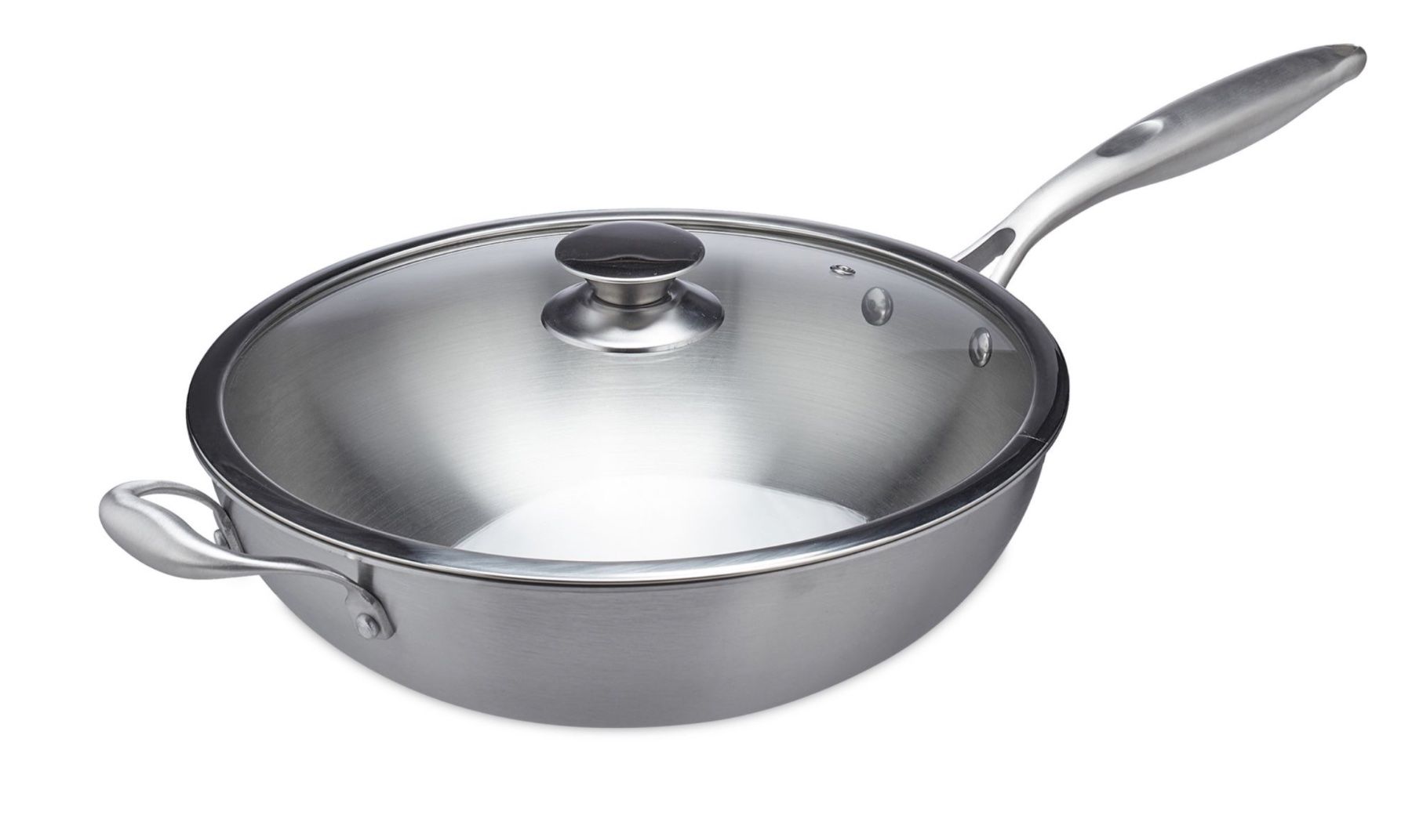 Padelle: Edelstahl Wok mit Glasdeckel – Nuovo e nell'imballaggio originale da Bülach venduto da StoreInShop 8