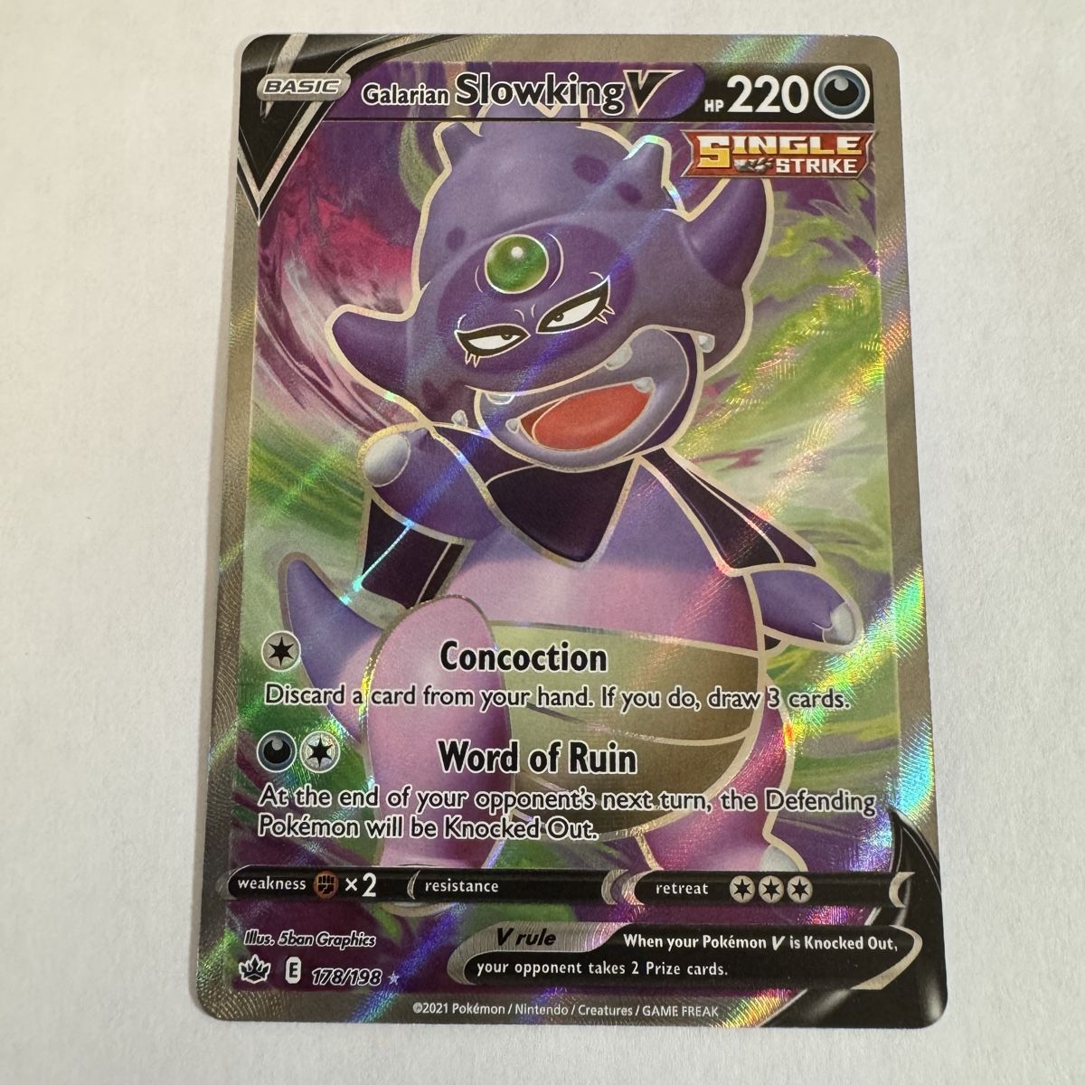 Pokémon Carte collezionabili: Pokémon Galarian Slowking V - 178 / 198 - ENG – Nuovo (secondo la descrizione) da Staad SG venduto da miaCards