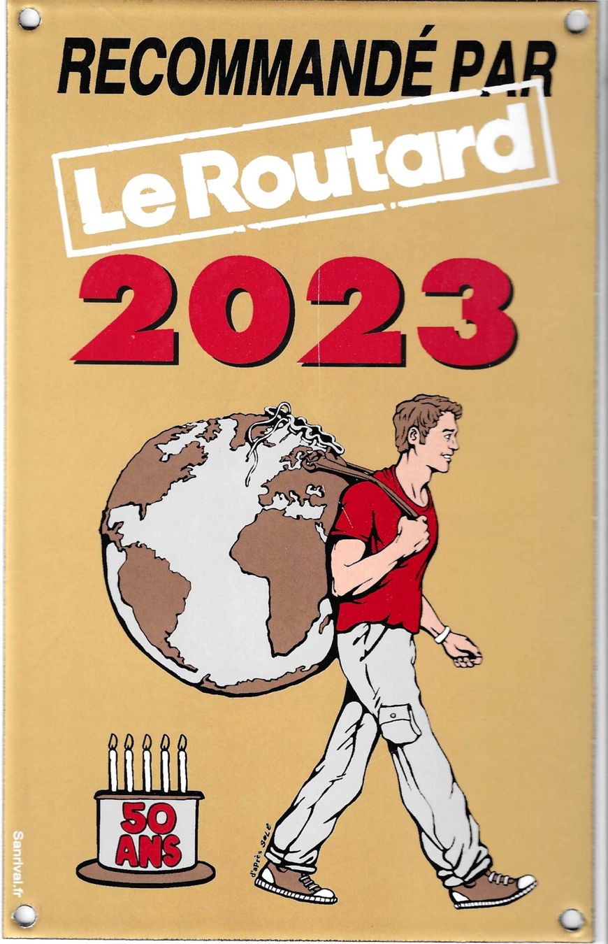 Insegne: Guide du Routard 2023 - Plaque émaillée/Emailschild – Usato da Savagnier venduto da Ne2065