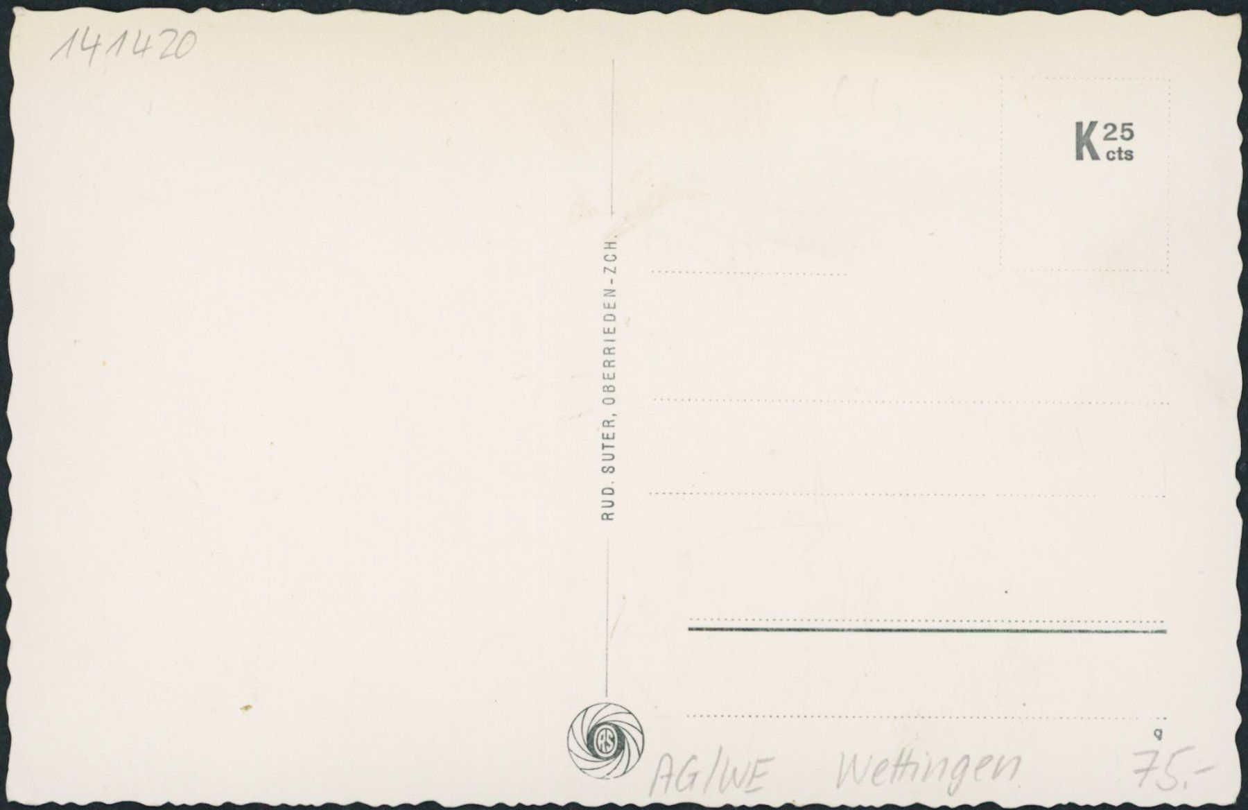 Cartoline postali: AG Wettingen – Nuovo (secondo la descrizione) da Schindellegi venduto da Jonathan77 1