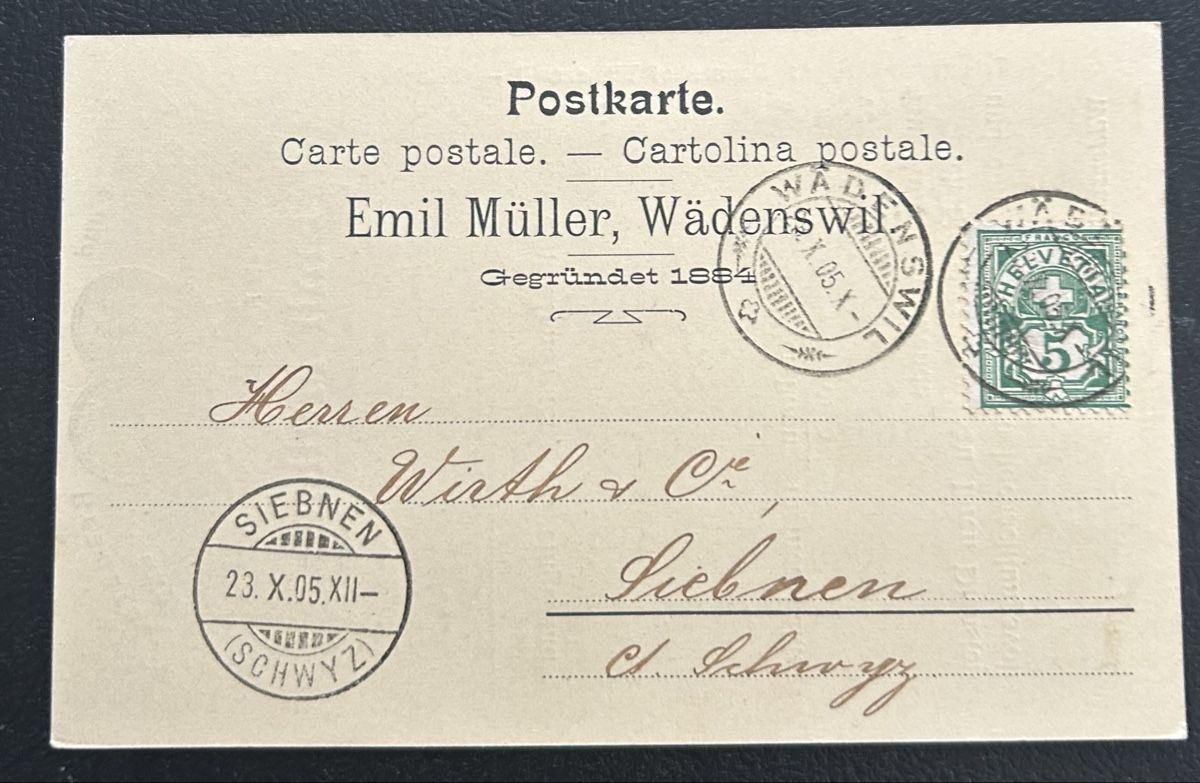 Cartoline postali: Postkarte mit Werbung Wädenswil  – Usato da Horw venduto da Tellbub