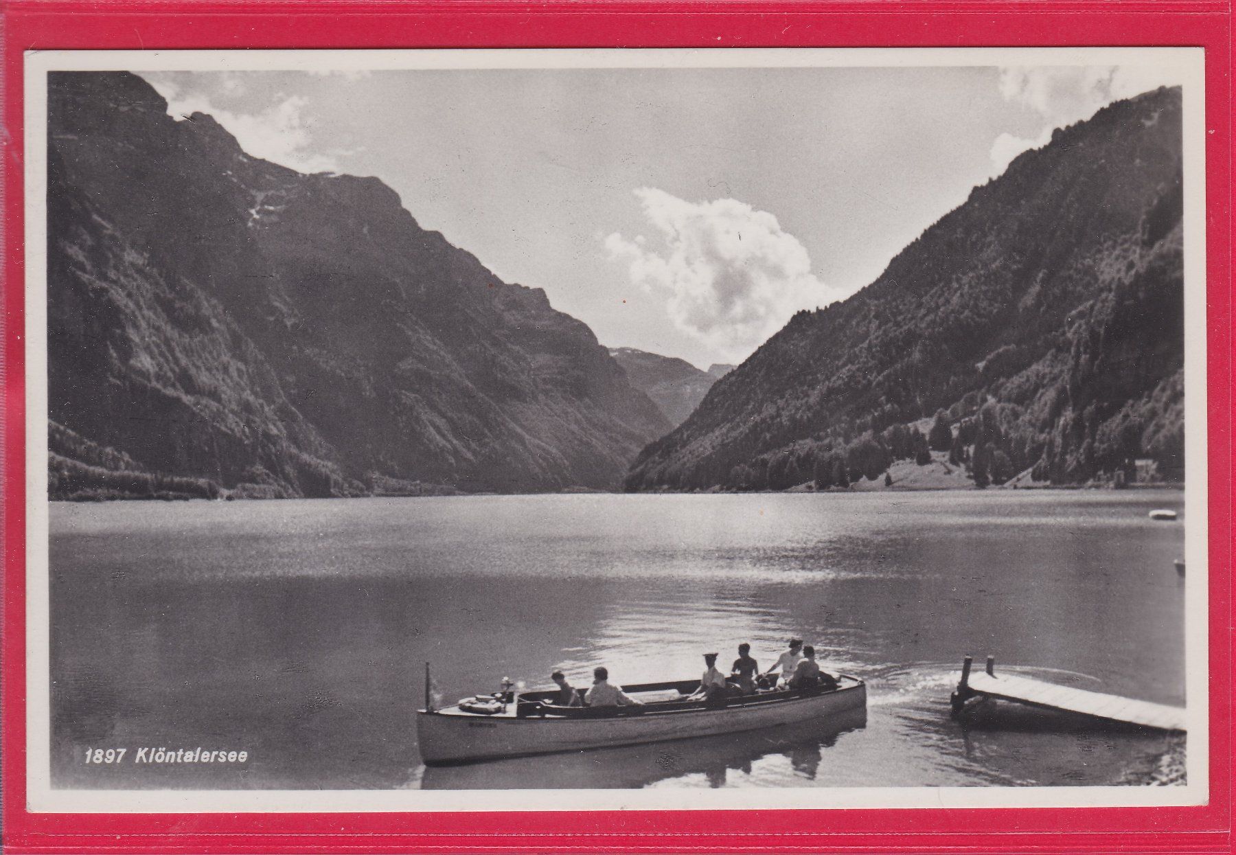 Ansichtskarten: KLÖNTALERSEE, 18.7.1950 – Gebraucht aus Oberrieden von Gebirgsstelze