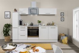 618 Küchenzeile Singleküche 240cm weiss - Küche Einbauküche