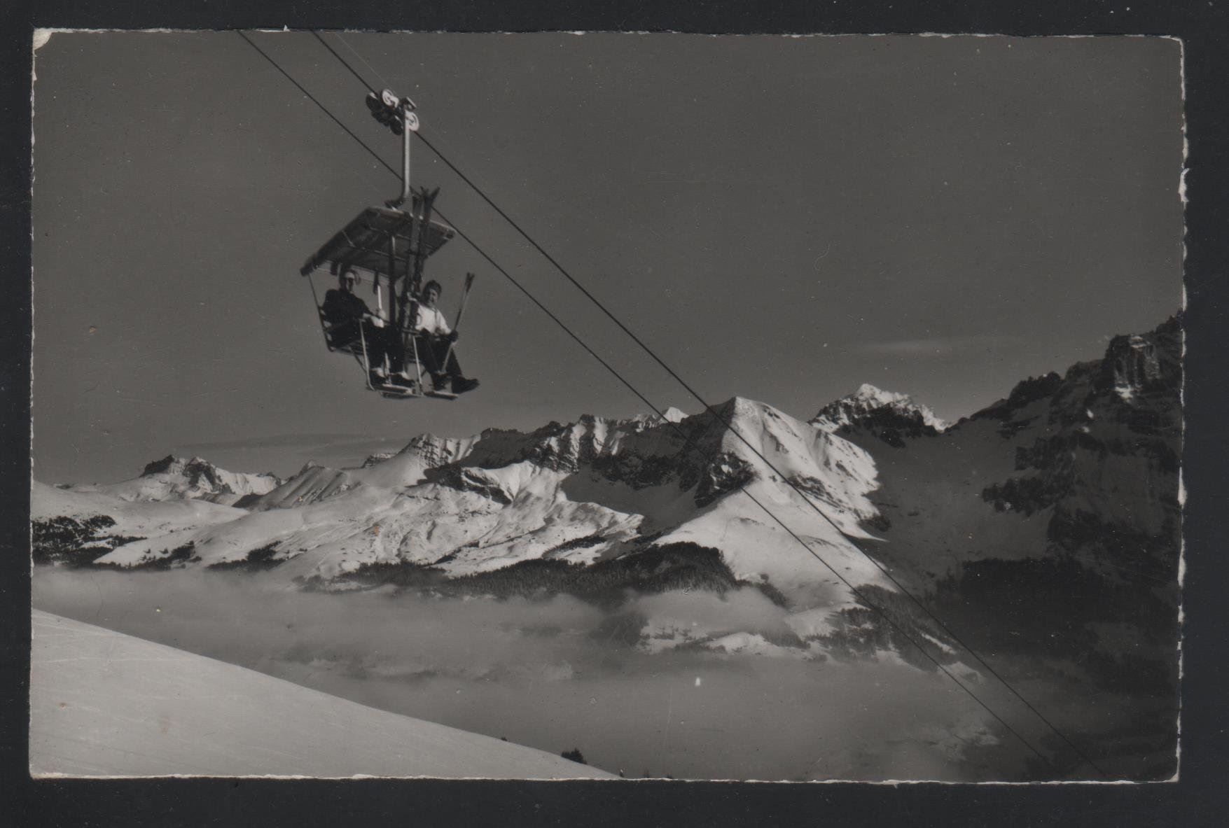 Ansichtskarten: AK Sesselbahn Adelboden-Schwandfeldspitz – Gebraucht aus Remetschwil von Hofiii