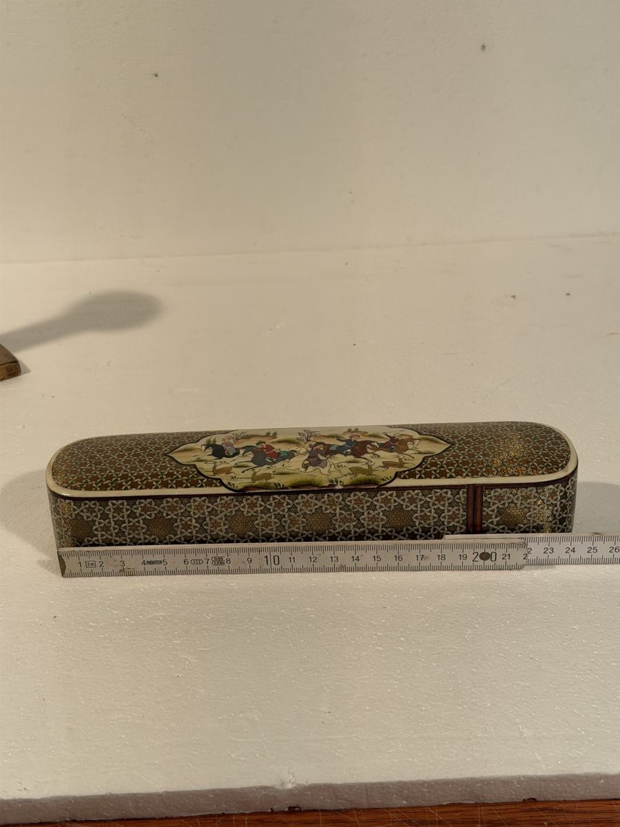 Sonstiges Schreiben & Zeichnen: Vintage Persian Lacquer Painted Pen Box Case Orientalist – Gebraucht aus Lausanne von vas_mbk2 5