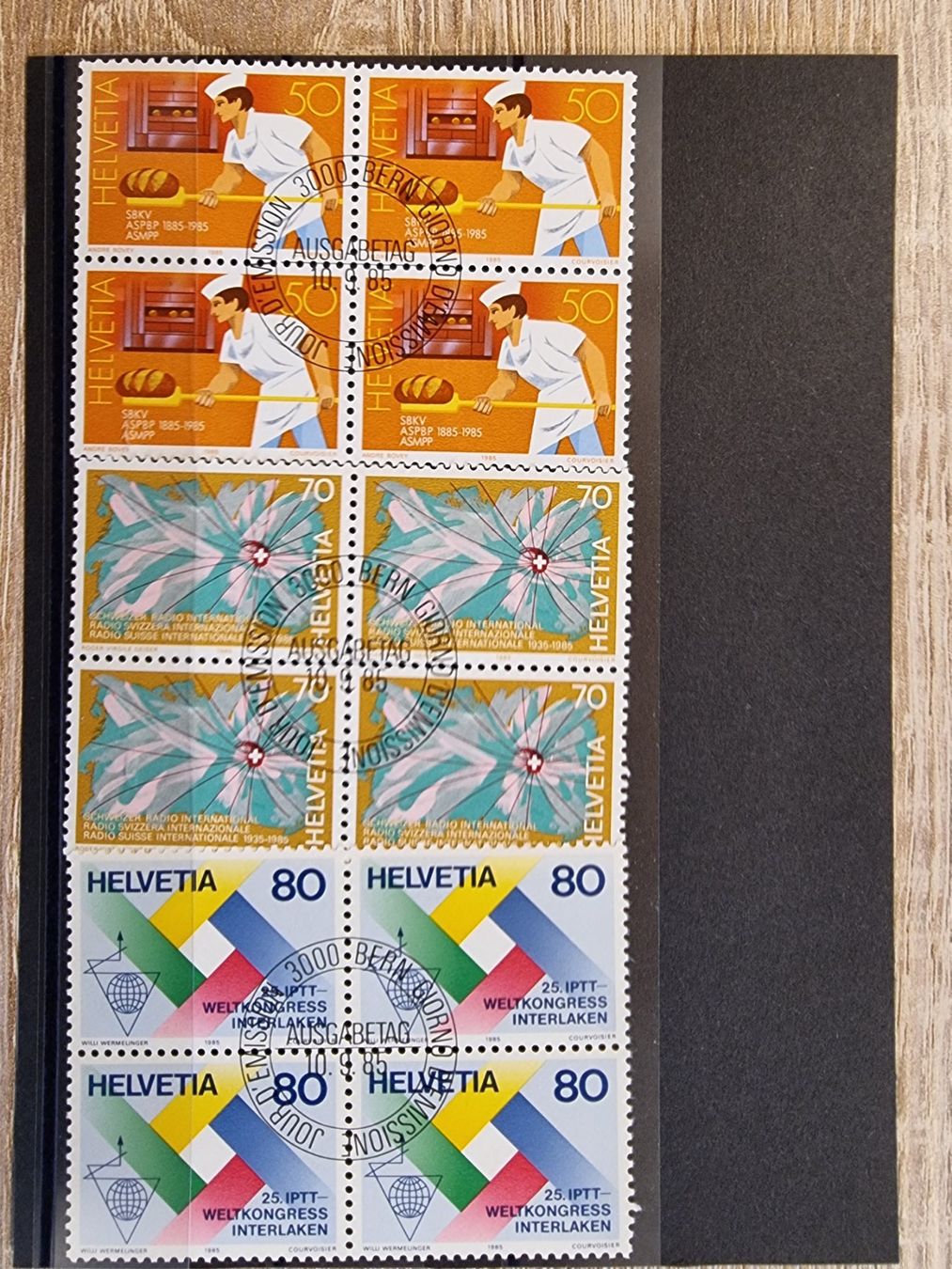 Alle Briefmarken: CH 1985 - Satz 4er Blocks -Nr. 717-719 -  gestempelt – Gebraucht aus Buchen von Jonny58