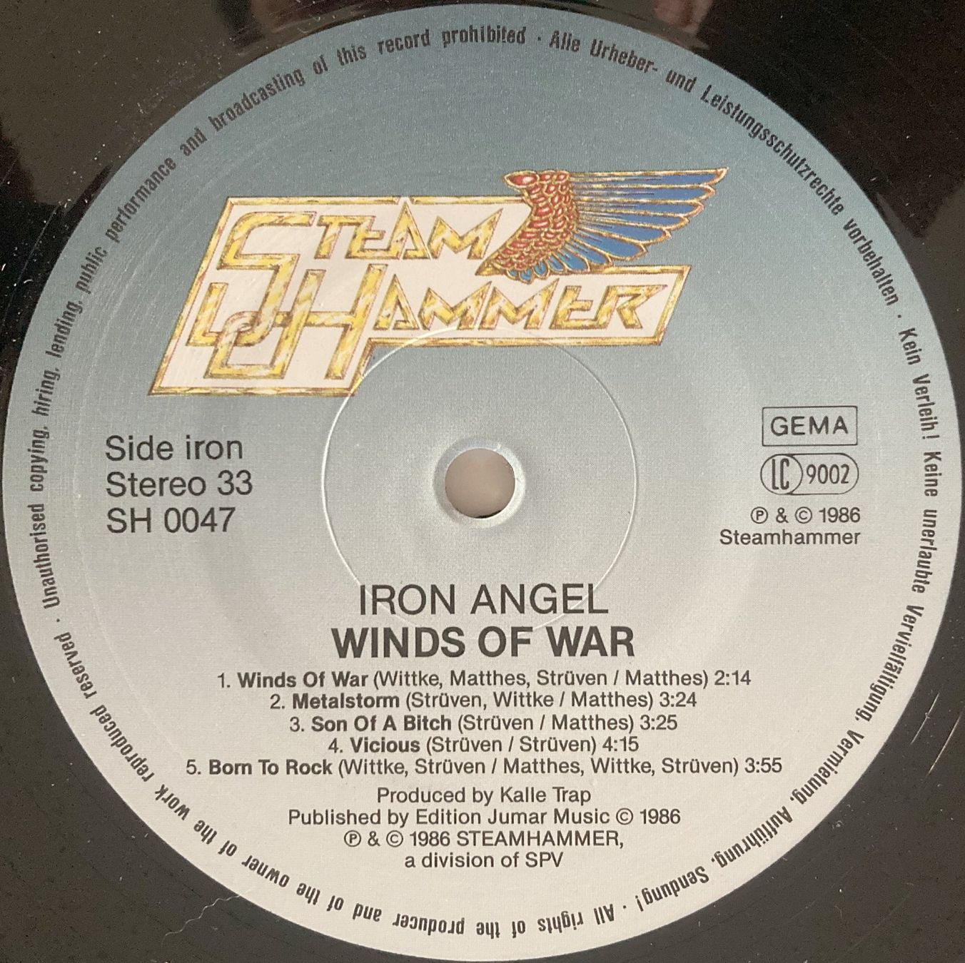 Schallplatten: IRON ANGEL - WINDS OF WAR – Gebraucht aus Bottens von hotter-than-hell 2