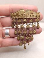 Jugendstil 800er Silber vergoldete Brosche um 1900j Top