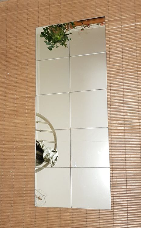 QEEYON Spiegelfliesen Set - 4x 20x20 Cm Selbstklebend Für Wand & Möbel