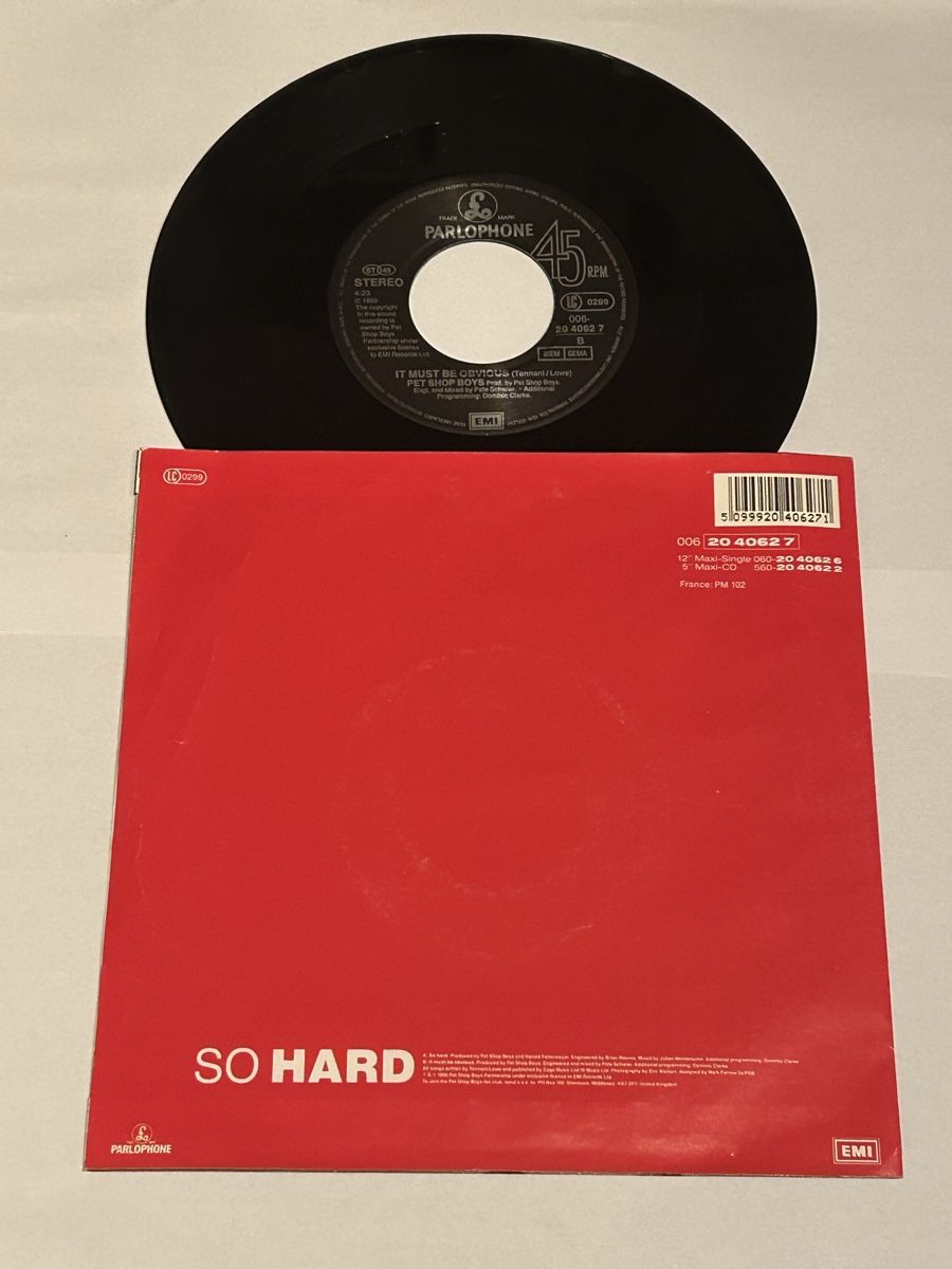 Vinyles: Pet Shop Boys. 1990. So Hard – D'occasion à Faulensee par Mizuno06 1