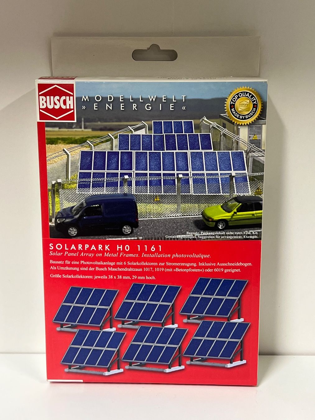 Busch Modellini di ferrovie: BUSCH SOLARPARK HO 1161 – Nuovo e nell'imballaggio originale da Neuenhof venduto da ludovicco