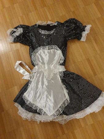 Sexy Putzfrauenkleid Fasnacht Karneval Gr. 38/40 Glitzer