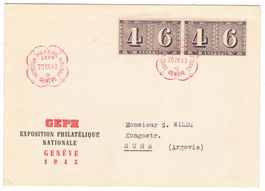 Lettre de l'exposition de Genève S244 pour Zürich 20.IX.43