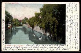 AK Zürich, Wasserpartie am Schanzengraben