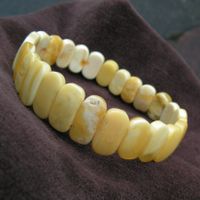 ♥ ARMBAND / Baltischer Bernstein / BUTTER-WEISS / ELEGANT ♥