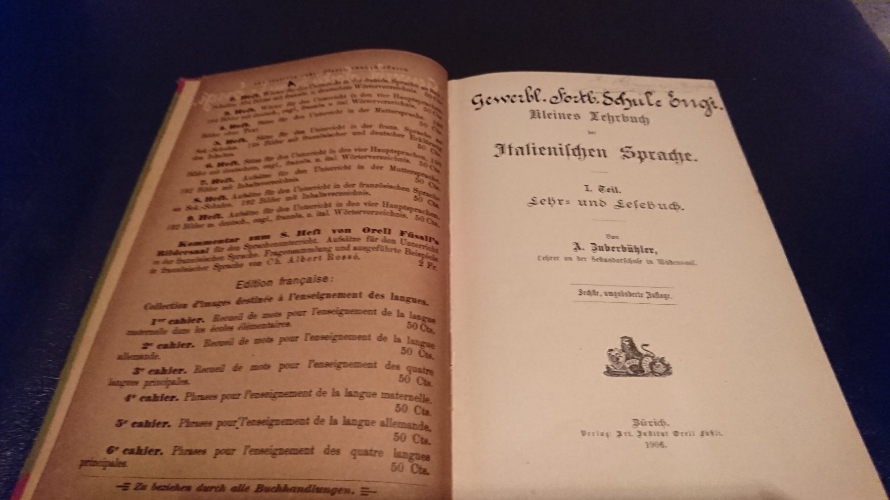 Libri: A. Zuberbühler - Kleines Lehrbuch der – Usato da Remetschwil venduto da Privatflohmi 1